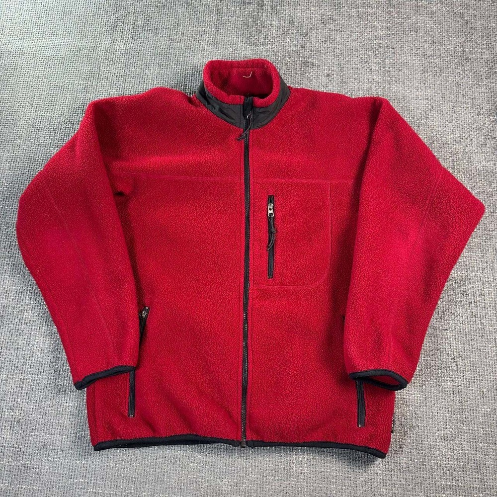 Mountain Equipment Co-op Fleece Jacket Mens M Red Vintage Full Zip Gorpcore